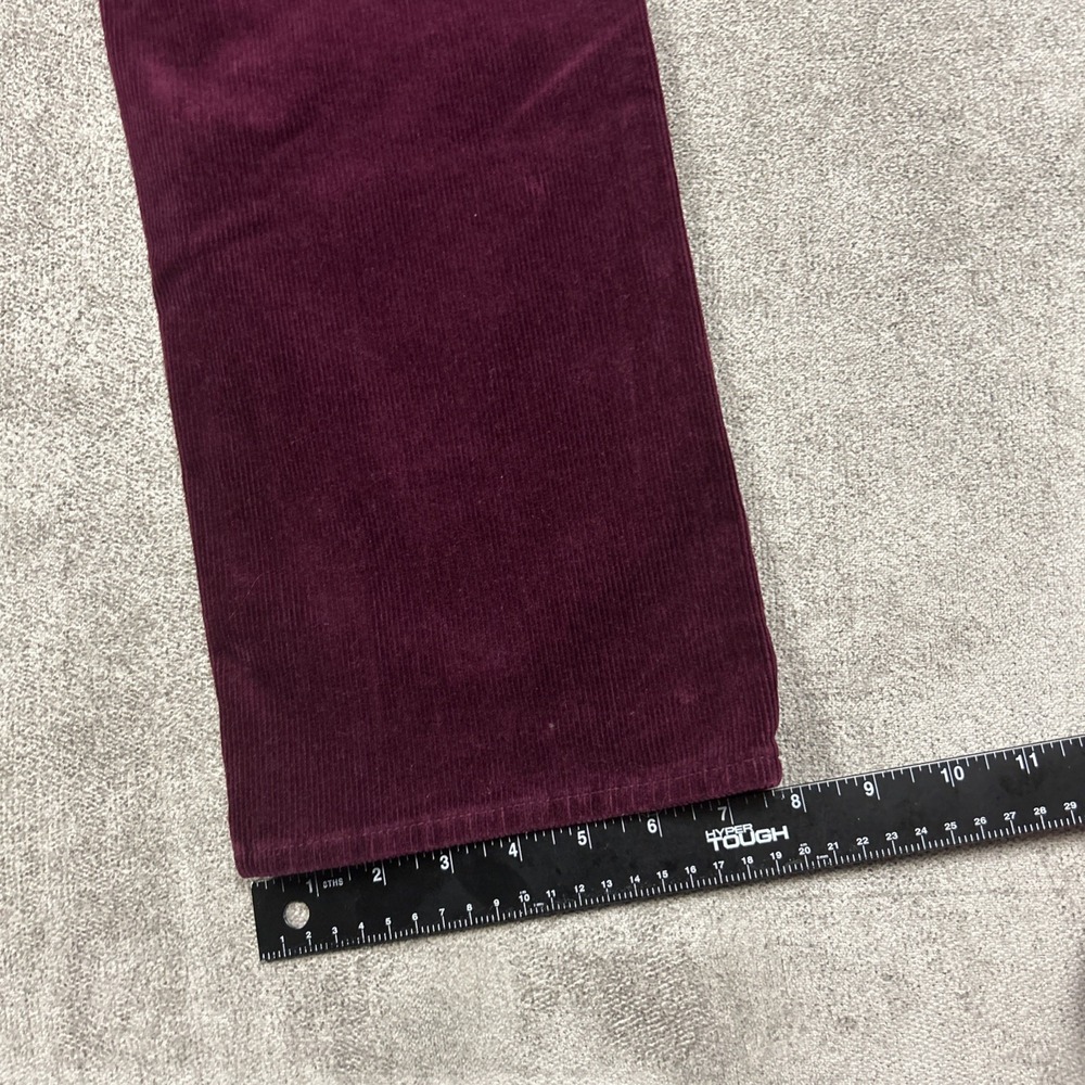 Polo Ralph Lauren Pants Mens 38 Maroon Varick Slim Straight Corduroy Chino 38x32 - Picture 9 of 10